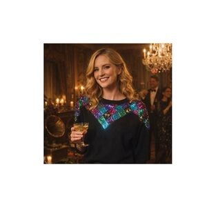 Mister Noah Vintage Sequin And Beaded Sweater